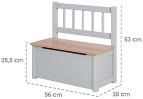 Taupe detská lavica Woody – Roba