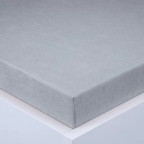 Napínacia plachta na posteľ froté EXCLUSIVE šedá 90 x 200 cm