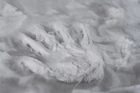 Koberček RABBIT FUR TEDDY BEAR svetlosivý