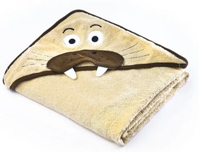 Sensillo Osuška pre deti s kapucňou 100 x 100 cm Zvieratká Farba: Modrá