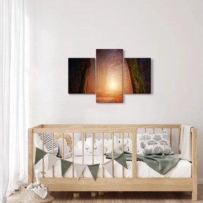 Obraz jesenného lesa v hmle (90x60 cm)