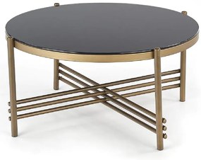 Konferenčný stolík Ismena čierna/zlatá