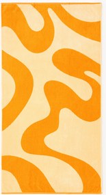 Velúrová plážová osuška's vlnitým vzorom Pia