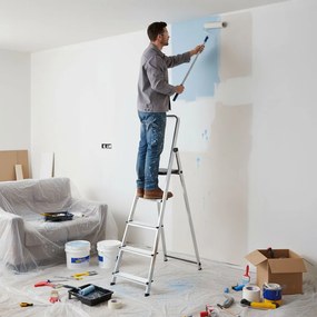 ModernHome Jednostranný hliníkový rebrík 5 stupňov skladací - 150 kg ModernHome