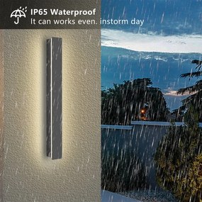 Brilagi - LED vonkajšie nástenné svietidlo LINEAR LED/12W/230V 3000K IP65 antracit