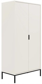 Šatní skříň Austin 100 cm bílá/černá