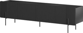 TV stolík Malmi 200 cm - čierny mat / čierna