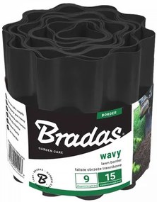 Bradas Plastový obrubník vlnitý 10cmx9m čierna