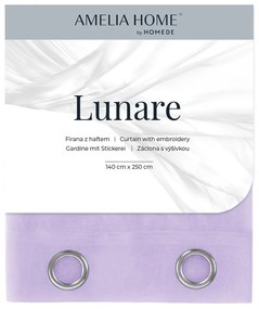 Záclona AmeliaHome Lunare levanduľová