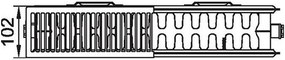 Kermi Therm X2 LINE-K kompaktný doskový radiátor 22 559 x 1405 PLK220551401N1K