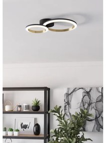 Eglo 901223 - LED Stmievateľné stropné svietidlo CALLIERA LED/12W/230V čierna/zlatá