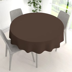 Biante Dekoračný okrúhly obrus Rongo RG-051 Hnedý Ø 130 cm