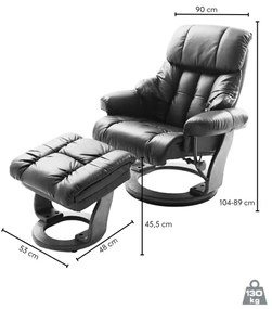 Polohovacie kreslo HABI hnedé/orech