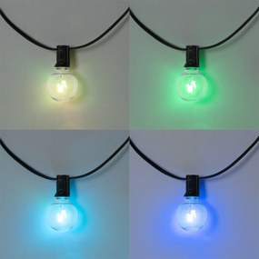 Vonkajšie svetelné reťazce 10m vrátane LED 10 svetiel RGBW solárne - Russell