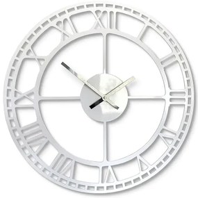 Kovové hodiny RETRO biele 50cm