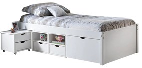 Multifunkčná posteľ TILL 90x200 biely lak