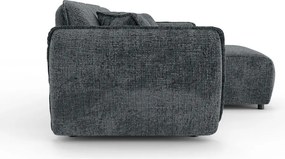 Tmavosivá ženilková rohová pohovka (pravý roh/s leňoškou) Nelia – Ropez