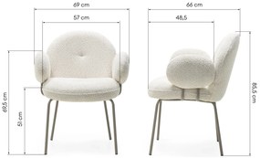 Čalouněné jídelní křeslo Fiori béžové