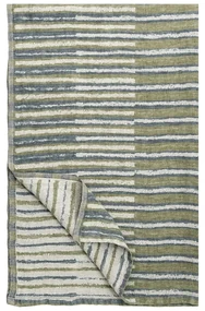 Ľanový uterák Taito, ľan-sivo-zelená, Rozmery 95x150 cm