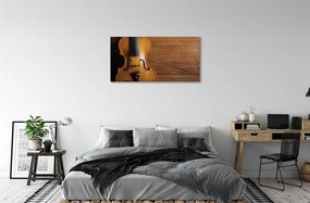 Obraz canvas Husle na drevo 140x70 cm