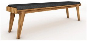Lavica z dubového dreva so sivým sedákom Retro - The Beds