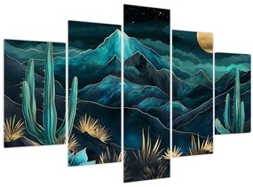 Obraz - Tyrkysová noc (150x105 cm)