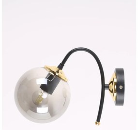 Čierne/sivé nástenné svietidlo ø 15 cm Yoyo – Squid Lighting