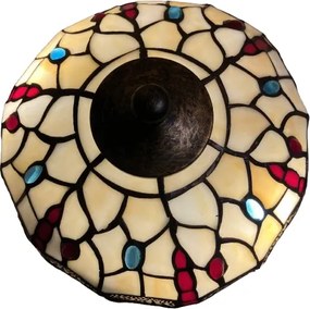 Lampa Tiffany VÁŽKA JANTAR Murano Drops Iron Base 56*25