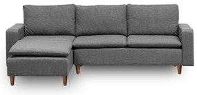 Sivá rohová pohovka (ľavý roh) Lungo – Balcab Home