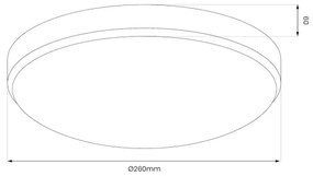 LED stropné svietidlo MAYA LED/10W/230V, priemer 26 cm, lesklý chróm