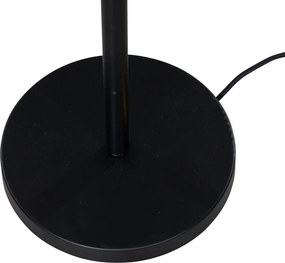 Stojacia lampa čierna s tienidlom z taupe zamatu 50 cm - Simplo