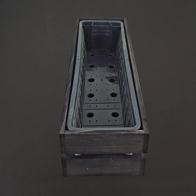 AMADEA Drevený obal s hrantíkom morený, 61,2x19,6x15cm, český výrobok