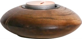 Drevený svietnik z mangového dreva na čajovú sviečku - 11 * 11 * 4cm