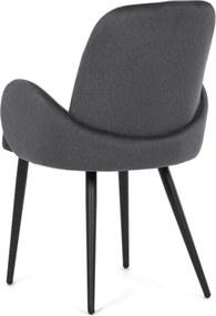 Jedálenská stolička zamatová, sivá DCL-X7129 GREY2