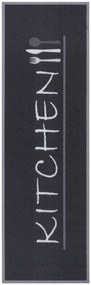 Hanse Home, Koberec behúň Cook & Clean 105725 Black White, 50x150, šedá, kuchyňa