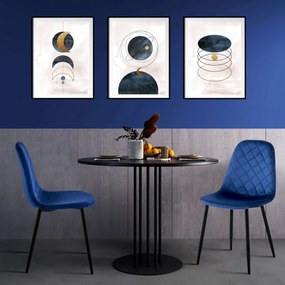Čalúnená designová stolička ForChair III modrá