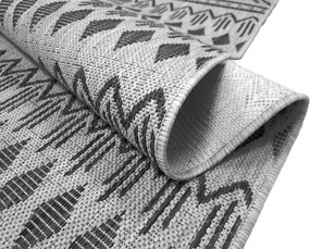 Koberec Eqos 0002 GREY – sivý obdĺžnikový koberec so vzorom Rozmer: 60x100 cm