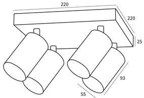 Immax NEO 07267Z - LED RGB+CCT Stmievateľné svietidlo NEO PUNTO 4xGU10/4,8W/230V