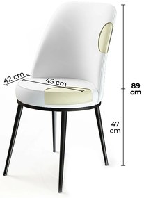 Sada jedálenských stoličiek Dexa Grey and Brown, 4ks