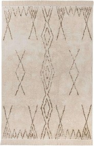 XXXLutz PLOCHO TKANÝ KOBEREC, 120/170 cm hnedá, krémová Novel - Online Only bytové doplnky - 005937072560