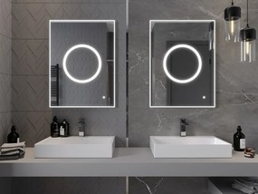 Mexen Koga, LED kúpeľňové zrkadlo s podsvietením 60 x 80 cm, 6000K, ochrana proti zahmlievaniu, 9821-060-080-611-00