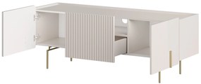 TV stolík Malmi 150 cm - kašmírová / zlatá