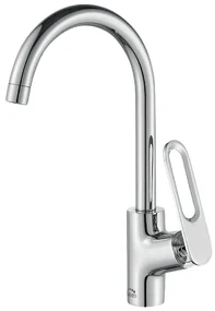 Laveo Tierra, drezová batéria s výlevkou v tvare U h-355, chrómová, LAV-BAJ_068D