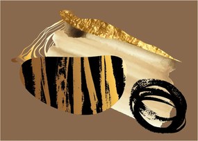 Obraz - Abstrakcia golden brown N⁰2 (70x50 cm)