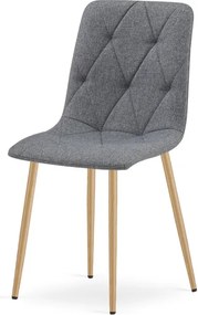 Set dvoch jedálenských stoličiek LIBRA tmavosivé / hnedé nohy (2 ks)