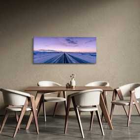 Obraz cesty v zime (120x50 cm)