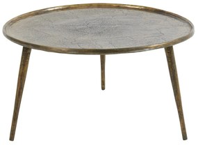 Kovový okrúhly konferenčný stolík v bronzovej farbe ø 67,5 cm Babina – Light & Living