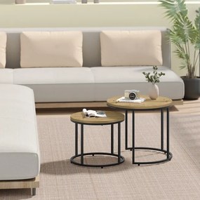 Sada 2 konferenčných stolíkov OSKAR čierne nohy