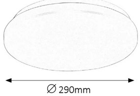 Rabalux LED stropné svietidlo Rob 1x20W | 1400lm | 4000K - priemer 29cm, biela