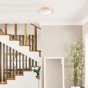 Stropné svietidlo NATURAL SLIM 2xE27/60W/230V ø 37 cm borovica